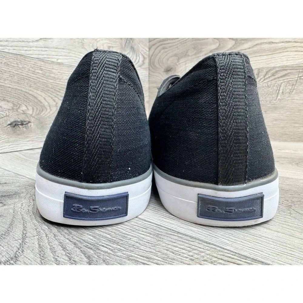 Ben Sherman Dorset Lo Shoes Mens Size 12 46 Black Canvas Memory Foam Sneaker